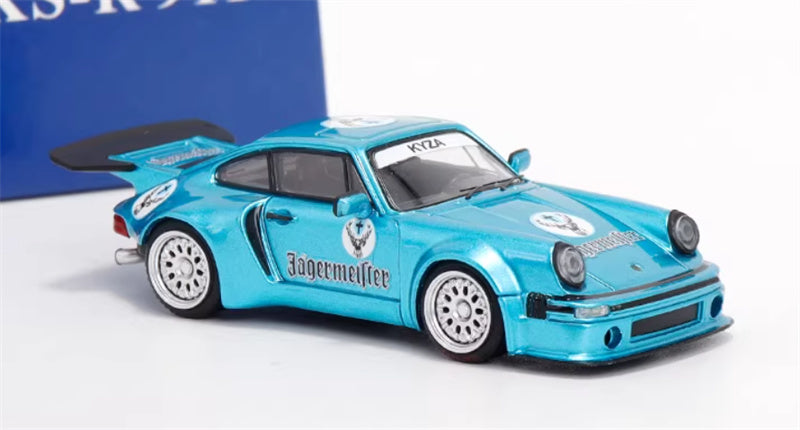 SW Porsche Carrera 911 KS-R modified Wild Ice Blue Limited Edition 999PCS ONLY 1:64 car Pre-built Model view3