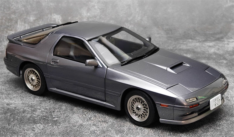 WHELART Mazda Savanna RX-7 FC3S Unlimited Edition Metallic Gray Limited Edition 1:18 Car Pre-built Model view7