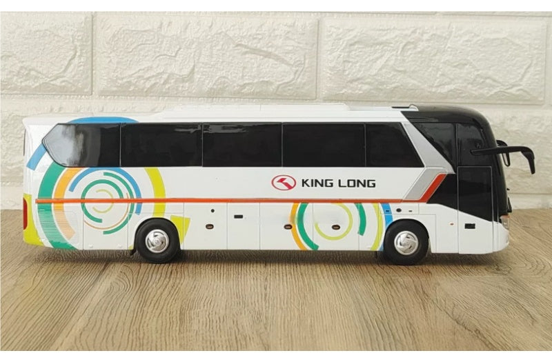KING LONG XMQ6127 LongWei luxury bus White 1:38 Bus Pre-built Airliner Model Display view4