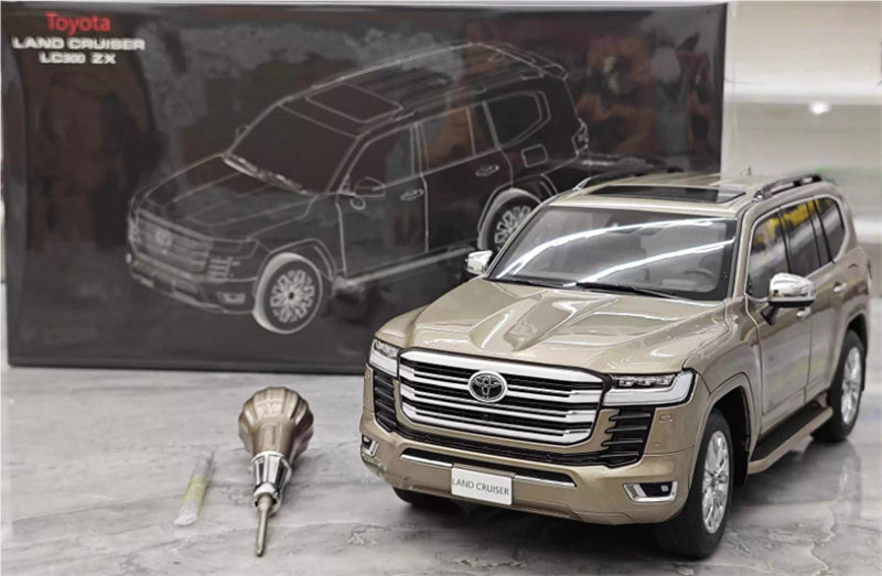 LCD-MODELS Toyota Land Cruiser LC300 ZX SUV gold 1:18 Car Pre-built Model view11