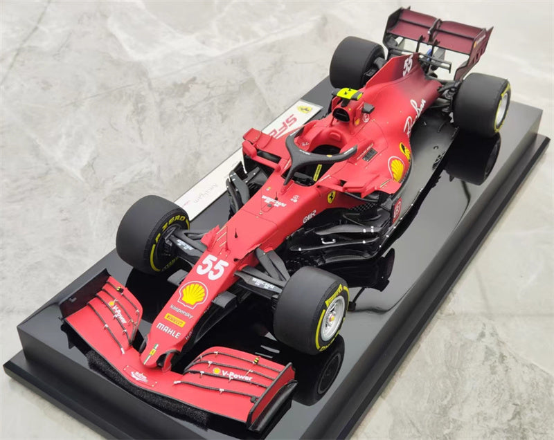 1:18 Ferrari SF21 red Amalgam #55 Resin Car Model view1