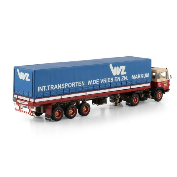 1:50 DAF W. DE VRIES & ZN 2600 4X2 CURTAINSIDER TRAILER 3 AXLE WSI   DIECAST Model