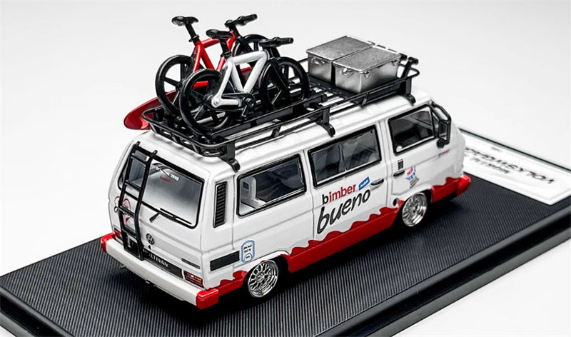 Mortal VW T3 Magway van BBS Bueno Color with accessories 1:64 Car Pre-built Model view4