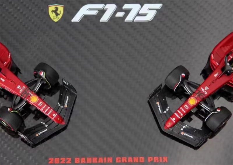 1:43 BBR MODELS 2022 Ferrari F1-75 Bahrain GP CHARLES #16 & 2nd CARLOS #55 LTD view7