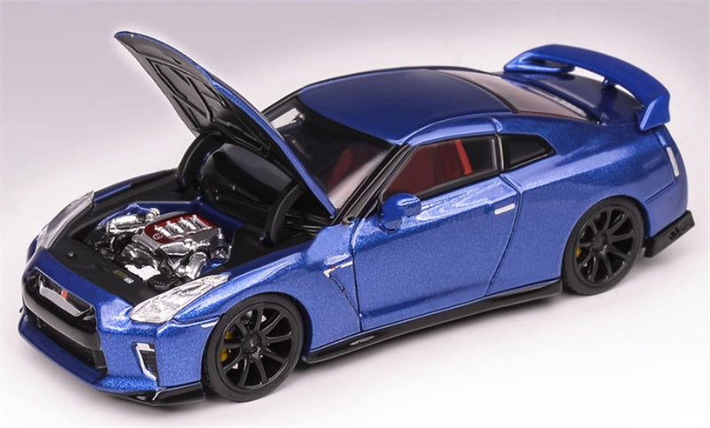 MOTORHELIX Nissan GT-R (R35) Track Edition Limited Edition 799PCS ONLY Gulf Blue 1:64 Car Pre-built Model view1