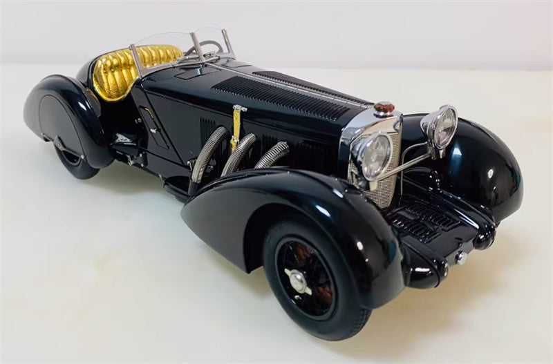CMC Mercedes Benz SSK Trossi 1932 The Black Prince 25th Anniversary Commemorative w/ Gold Coin black Limited Edition 600PCS ONLY 1:18 Car Pre-built Model view7