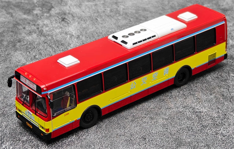 Beijing Public Transport Flxible CFC6110GD 817 Route air-conditioned bus Red Yellow 1:64 Bus Pre-built Model view3