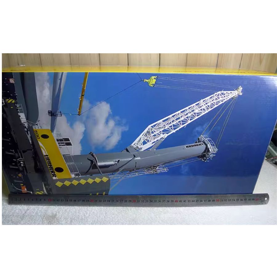 NZG Liebherr LHM 500 Mobile Harbour Wallmann & co Crane blue 1:87 DIECAST Crane Truck