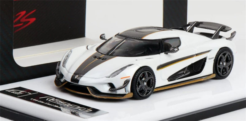 1:64 Koenigsegg Regera Carbon fiber pearl white SC ART DIECAST Civil Car Model