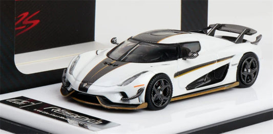 1:64 Koenigsegg Regera Carbon fiber pearl white SC ART DIECAST Civil Car Model