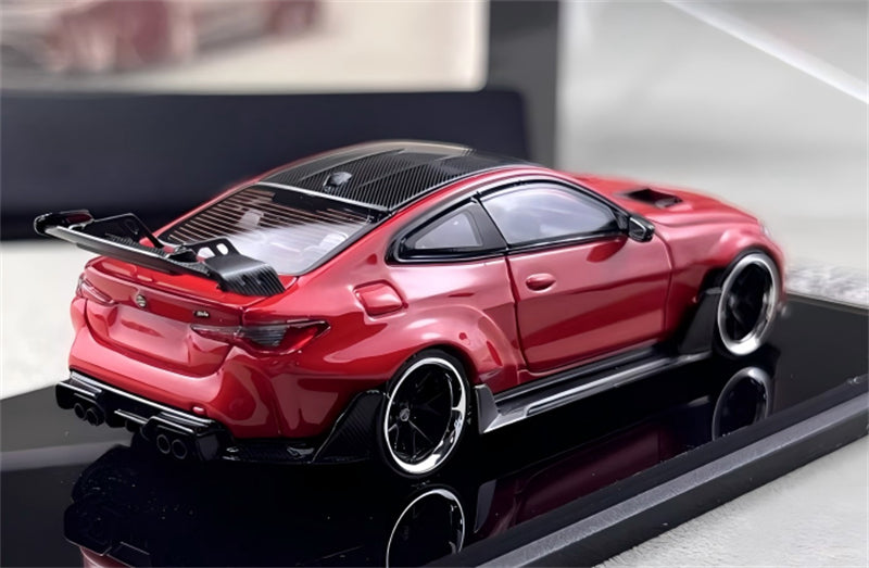 1:64 BMW G82 M4 Widebody Transparent Red SW DIECAST Limited Edition 499pcs ONLY Model
