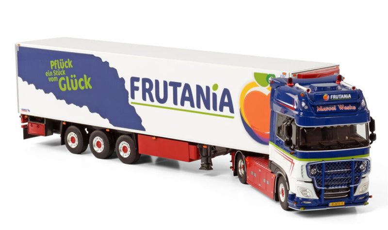 WSI  DAF XF SUPER SPACE CAB MY2017 4X2 REEFER TRAILER - 3 AXLE Marcel Weske Frutania 1:50 Truck Pre-built Model