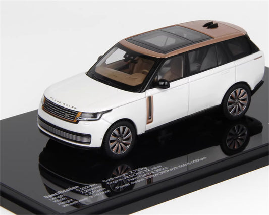 1:43 Land Rover Range Rover Honor Genesis 2022 White Gold Top  LCD MODELS Extended Edition DIECAST Car Model