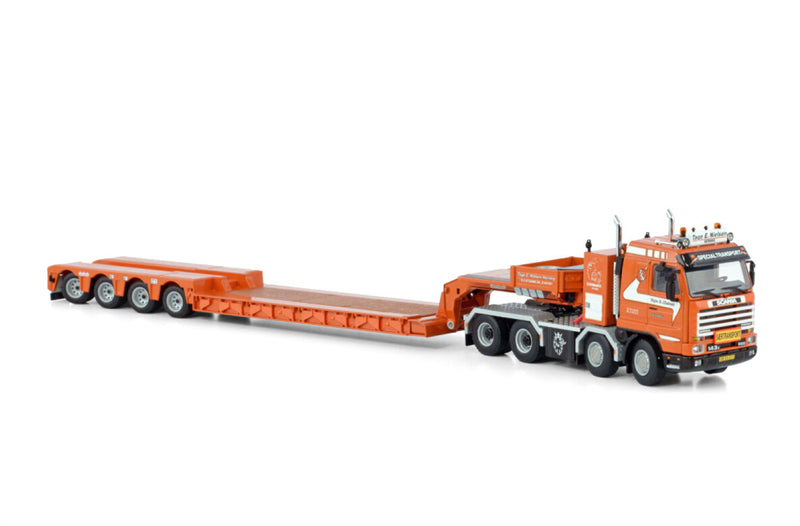 WSI SCANIA 3 SERIES STREAMLINE 8X4 EURO LOW LOADER - 4 AXLE Tage E Nielsen 1:50 Truck Pre-built Model