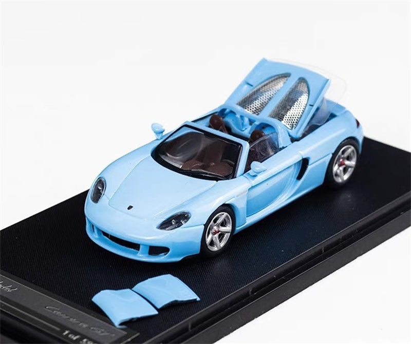 Funny Model Porsche Carrera GT Blue Removable Roof Limited Edition 599PCS ONLY 1:64 car Pre-built Model view7