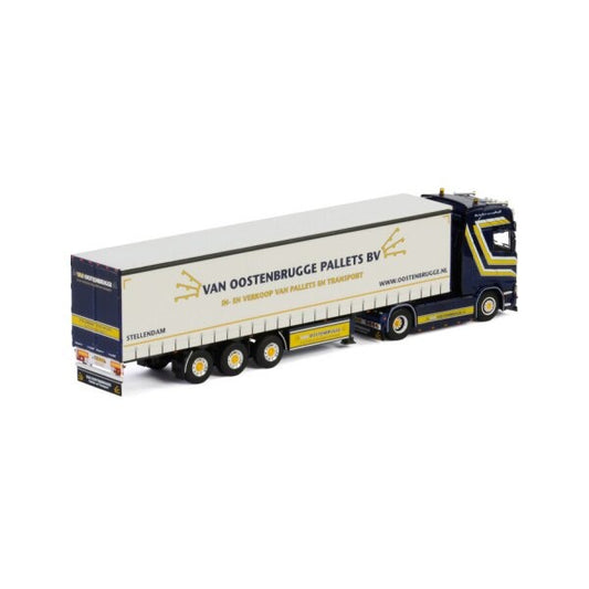1:50 SCANIA VAN OOSTENBRUGGE S HIGHLINE 4x2 CURTAINSIDE TAUTLINER TRAILER 3 AXLE WSI   DIECAST Model