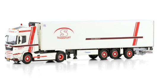 WSI DAF XF SH WITH SKY LIGHTS 4X2 TRIDEC REEFER TRAILER - 3 AXLE Suijker BV 1:50 Truck Pre-built Model
