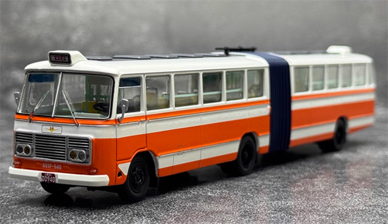 AUTO-GLIMPSE Shanghai Bus SK661 articulated trolley bus Orange Route 66 High end version (peak type) 1978-1996 1:64 Bus Pre-built Model view1