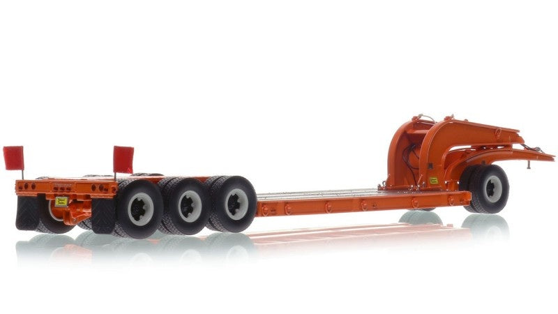 1:50 Talbert  1960s 60-Ton Cableneck Lowbed w/ Single-Axle Dolly Heavy Haul Replicas  Orange Diecast Model