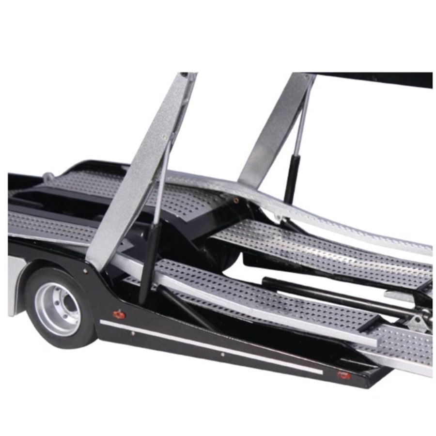NZG Mercedes Benz Actros Lohr Black + double-layer trailer KIT 1:18 DIECAST Truck Lorry
