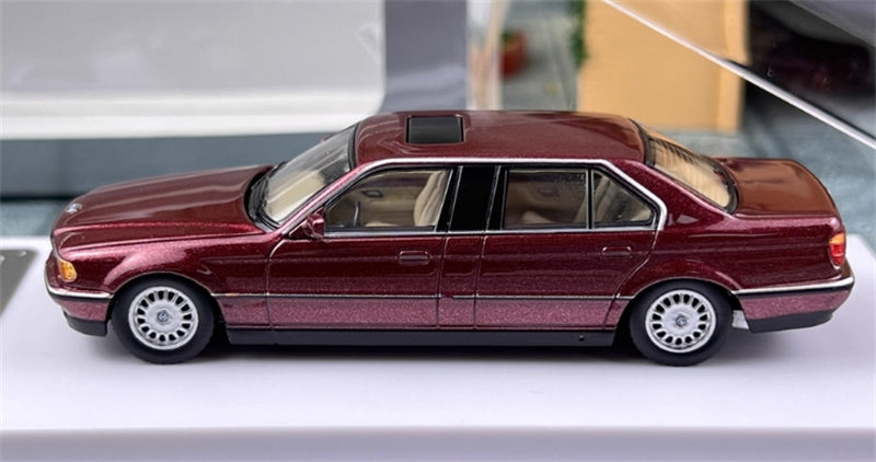 1:64 BMW E38 7 Series L7 96-98 Cherry Red DCM DIECAST Limited Edition 499pcs ONLY Model