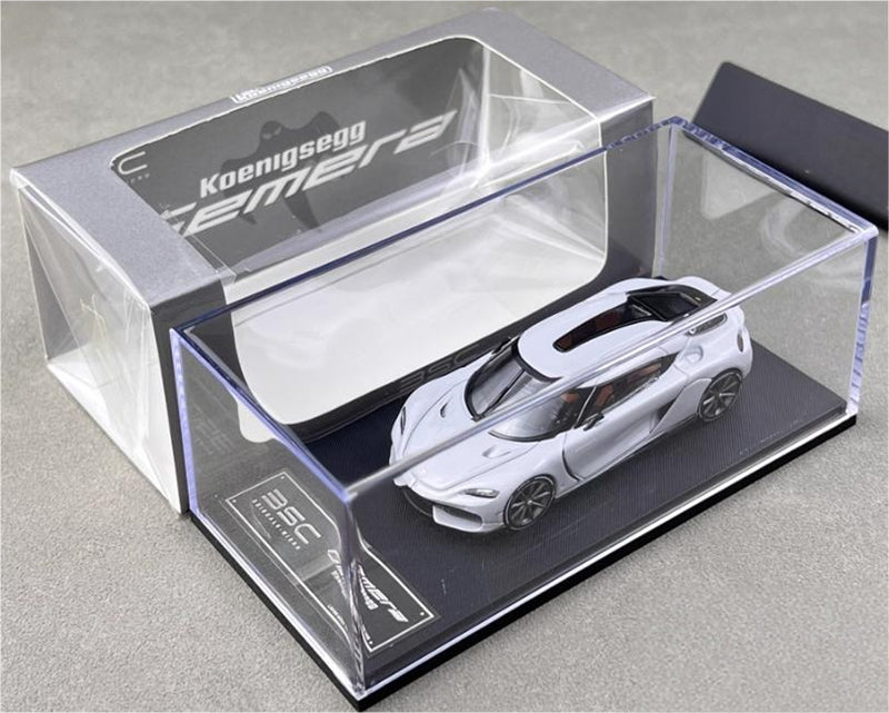 HKM Premium & BriScalemicro Koenigsegg Gemera Grey White Limited Edition 299PCS ONLY 1:64 Car Pre-built Model view9