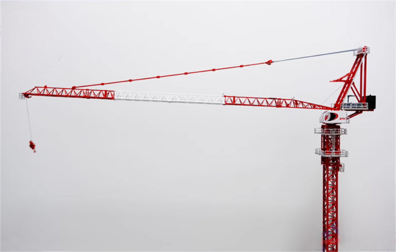 ZTM ZTL5522-14 Boom Tower Crane Project Red/White Painting 1:87 Truck Pre-built Model