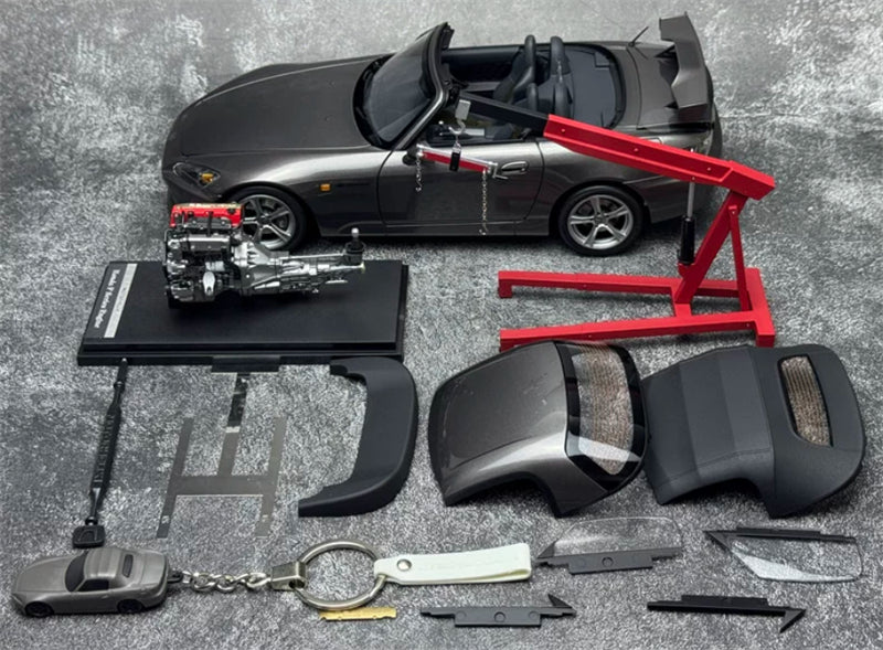 1:18 Honda S2000 TYPE S 2007 Metallic Moonstone Grey MOTORHELIX Limited Edition 499PCS ONLY DIECAST Model