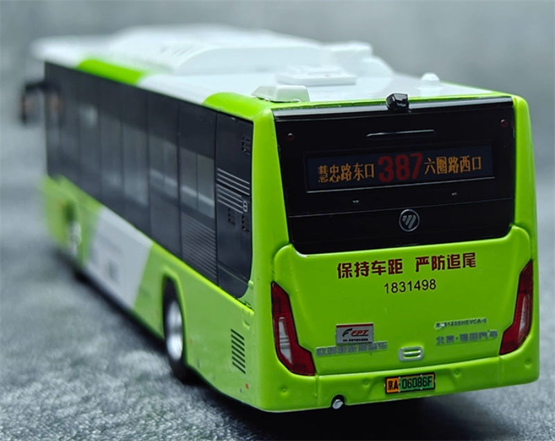 Beijing Public Transport Foton Bus Bafangda Single Machine Route 387 1:64 Bus Pre-built Model view9