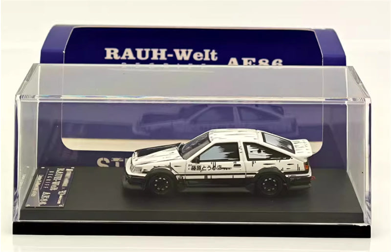 SW Toyota AE86 RWB Wide Body Modified Tofu Shop White Manga Limited Edition 499PCS ONLY 1:64 car Pre-built Model view7