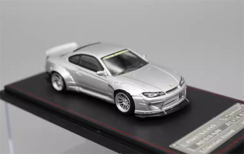 SW Nissan Slivia S15 Rocket Bunny Silver Limited Edition 299PCS ONLY 1:64 car Pre-built Model view4