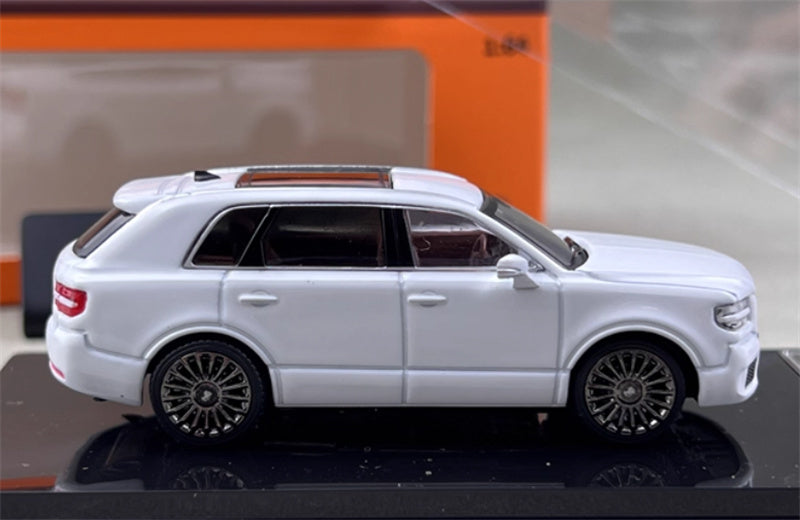 GCD Toyota Century 3rd Generation G70 SUV white left hand drive 1:64 Car Pre-built Model view3