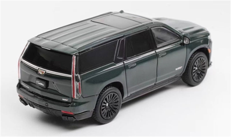 Shadow pro Cadillac Escalade ESV 2023 SUV Dark Green 1:64 car Pre-built Model view2
