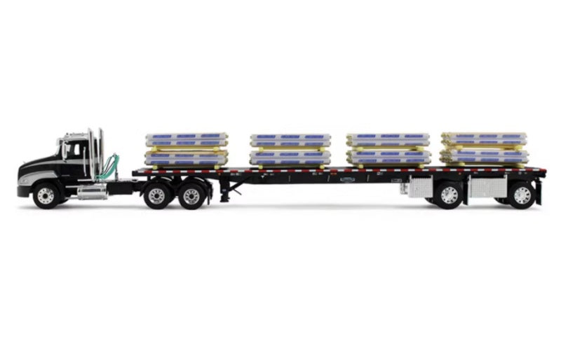 1:64 Mack pinnacl Including waterproof carrier DCP Black / Silver Diecast Model view3