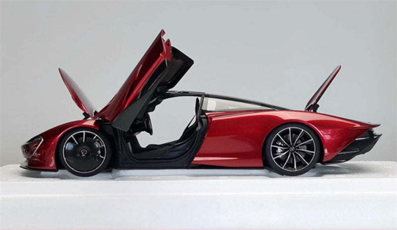 AUTOART McLaren Speedtail supercar burgundy 1:18 Car Pre-built Model view2