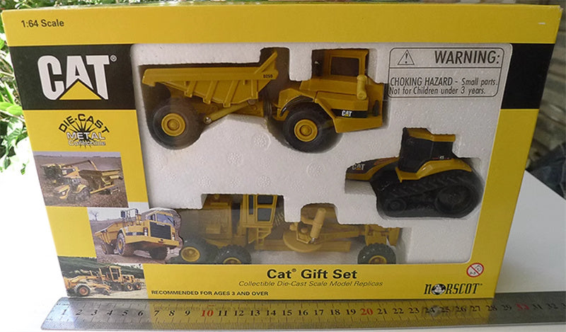Norscot cat Gift Set ( Challenger 45 Agricultural Tractor/D25D Articulated Truck/12G Motor Grader) 1:64 Truck Pre-built Model