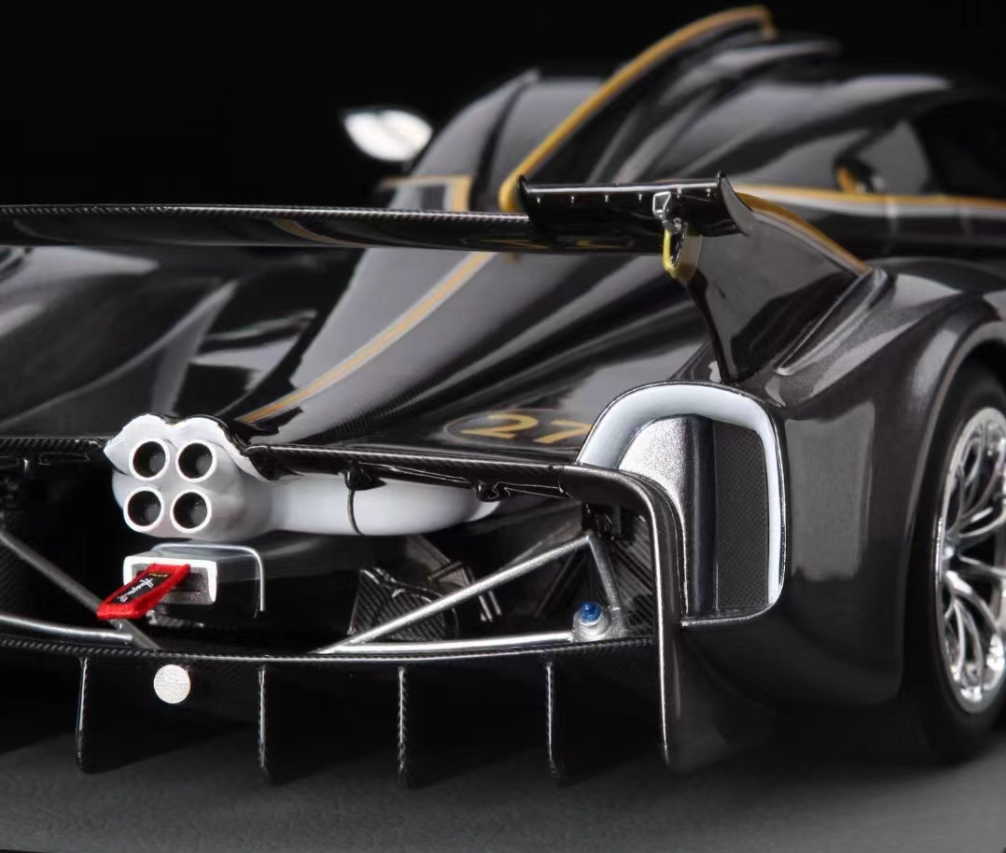 BBR MODELS Pagani Huayra R Limited Edition Metal Grey Pirelli 1:18 Car Pre-built Model view6