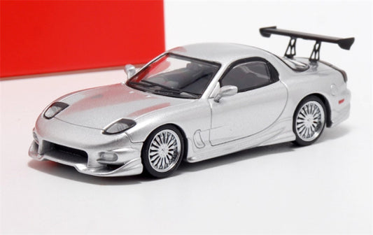 Mortal Mazda RX7 Veilside Limited Edition silver 1:64 Car Pre-built Model view1