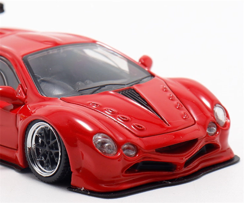 Mortal LBWK wide body modified Orochi supercar red Limited Edition 799PCS ONLY 1:64 Car Pre-built Model view7