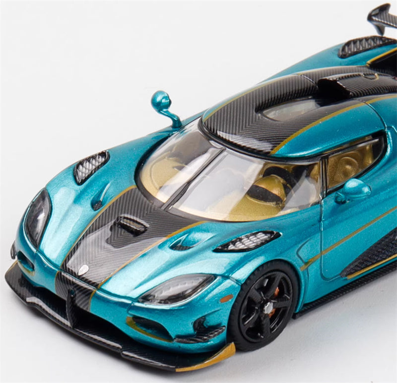 TPC Koenigsegg Agera RS Supercar Turquoise green Limited Edition 500PCS ONLY 1:64 Car Pre-built Model view7