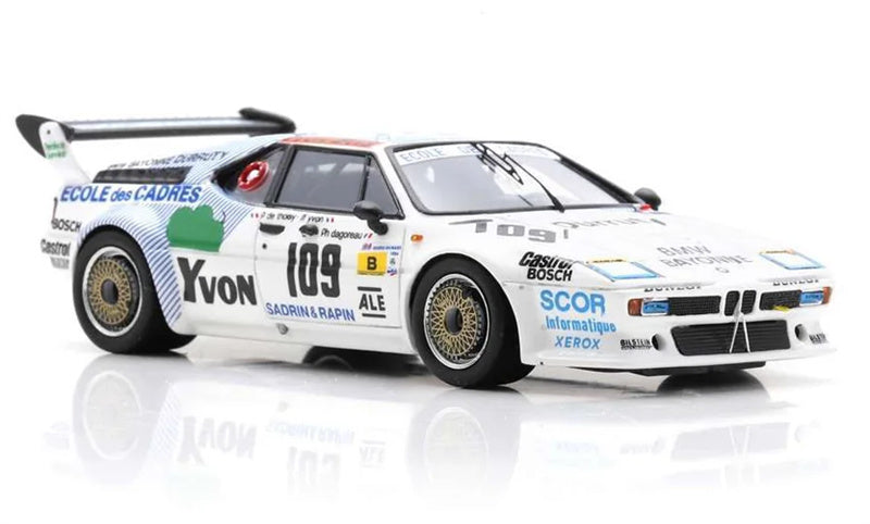 Spark BMW M1 14th Le Mans 1984 SADRIN & RAPIN DUNLOP 1:43 Car Pre-built Model view4