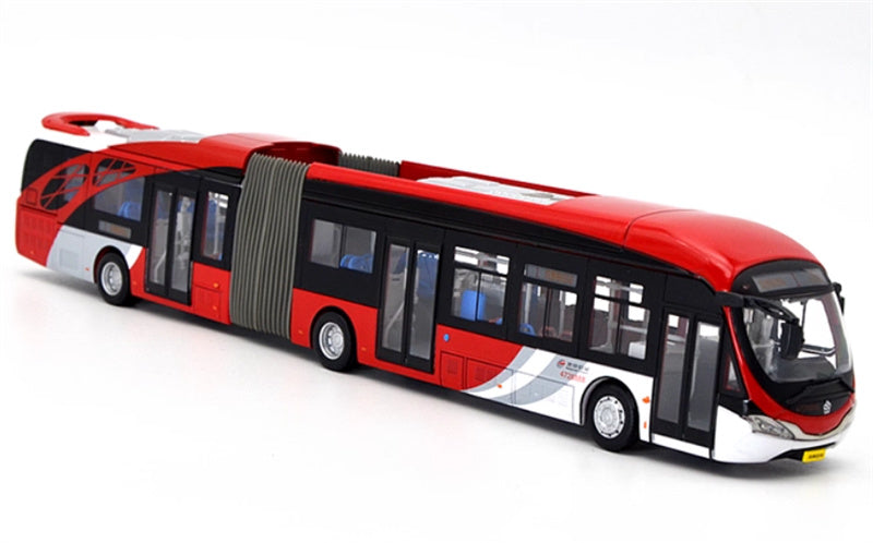 Beijing Public Transport Xiaohongyu 1 Road Yinlong articulated bus Old Simplified Version 1:64 Bus Pre-built Model view5