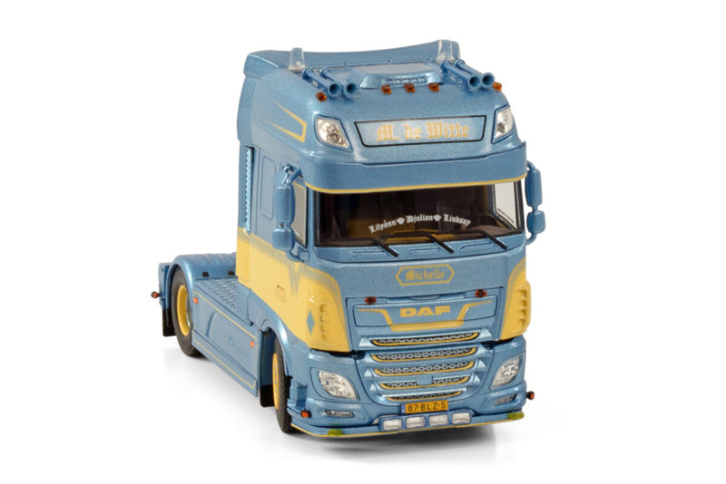 WSI DAF XF SUPER SPACE CAB MY2017 4X2 M. DE WITTE 1/50 Truck Pre-built Model