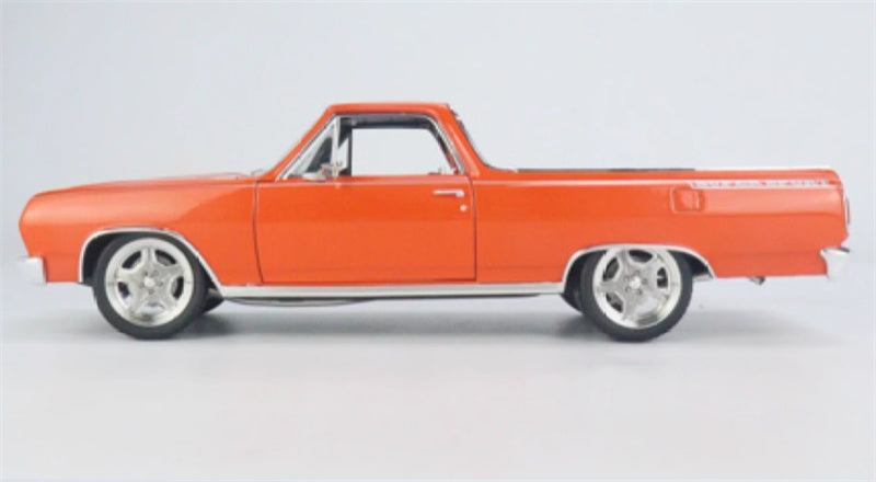 ACME 1965 Chevrolet EI Camino SS pickup Orange red 1:18 Car Pre-built Model view3
