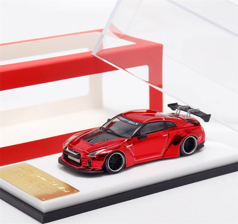 mymodelcollect Nissan GT-R R35 LBWK Limited Edition Electroplating Red 1:64 Car Pre-built Model view9
