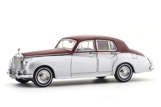GFCC 1955 Rolls Royce Silver Cloud classic car Red Silver Double LHD 1:64 car Pre-built Model view1