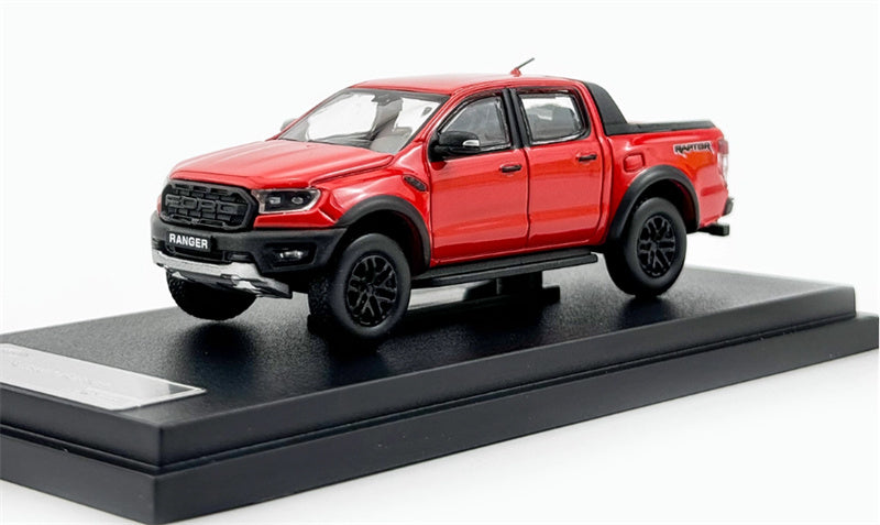 MK Miniatures Ford Ranger Raptor Pickup Red 1:64 Truck Pre-built Model view1