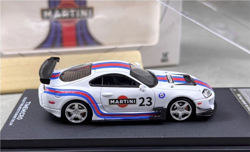 TimeMicro Toyota Supra A80Z Martini regular version Black base 1:64 Car Pre-built Model view3