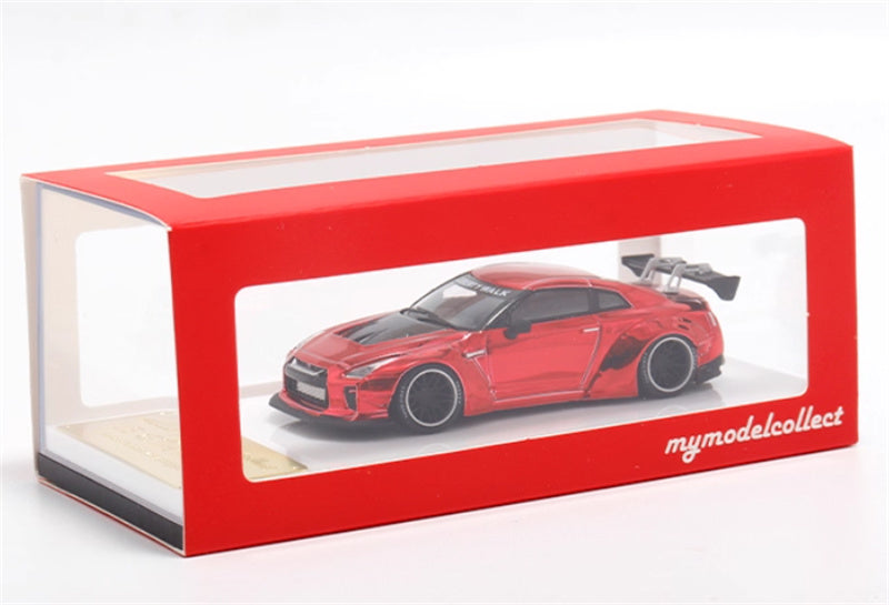 mymodelcollect Nissan GT-R R35 LBWK Limited Edition Electroplating Red 1:64 Car Pre-built Model view10