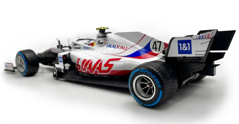 MINICHAMPS Haas VF-21 Schumacher Belgian GP 2021 #47 Limited Edition 504PCS ONLY Uralkali Cinturato Pirelli 1&1 1:18 Car Pre-built Model view6